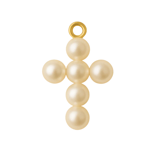 Pearl Cross Charm